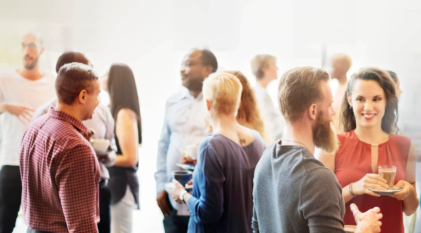 People at networking event
